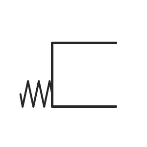 Spring actuator for directional control valve symbol